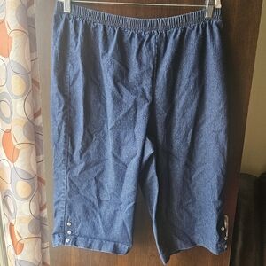 Just My Size Dark Blue Denim Capri Pants